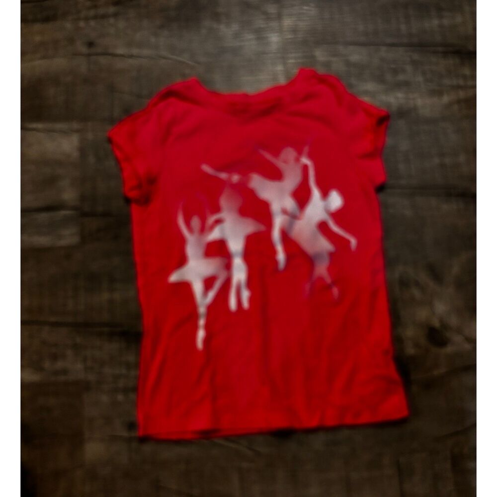 Girls Gap Kids Red Ballet Dancer‎ Graphic T-Shirt Size M